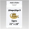 Simpo II 22" x 28" White A Frame with 2 Custom Signs