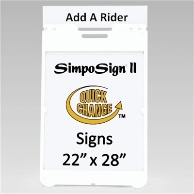 Simpo II 22" x 28" White A Frame with 2 Custom Signs