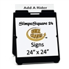 Simpo Square 24" x 24" Black A Frame with Custom Signs