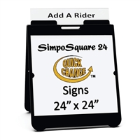 Simpo Square 24" x 24" Black A Frame with Custom Signs