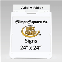Simpo Square 24" x 24" White A Frame with Custom Signs