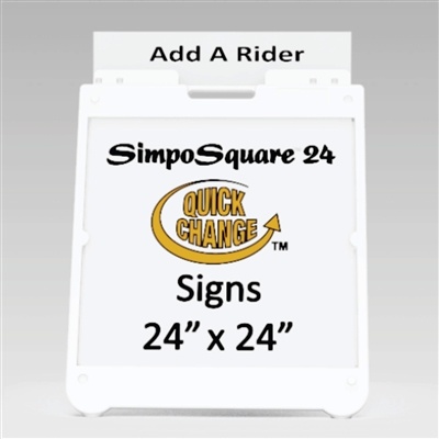 Simpo Square 24" x 24" White A Frame with Custom Signs
