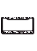 California High View Raised Lettering License Plate Frame | Customizable Foil Colors