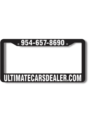 California One Color Silk Screen Plastic License Plate Frame | Custom Single-Color Logo