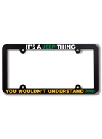 New Jersey Three Color Silk Screen Plastic License Plate Frame | Custom Multi-Color Logos