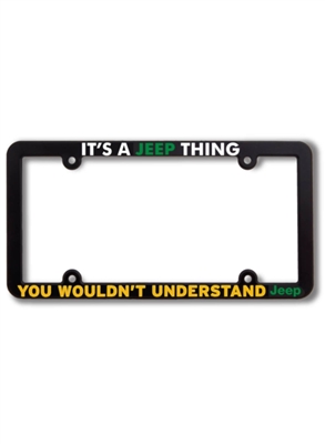 New Jersey Three Color Silk Screen Plastic License Plate Frame | Custom Multi-Color Logos
