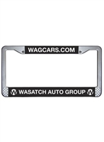 California 2 Step Raised Lettering Plastic License Plate Frame | Brushed Aluminum