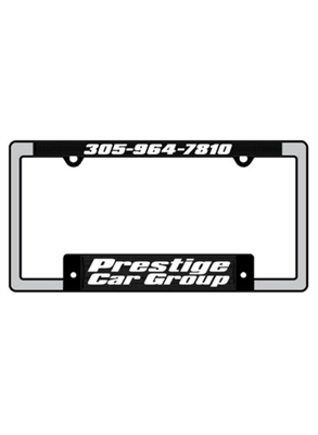 Michigan 2 Step Raised Lettering Plastic License Plate Frame | Brushed Aluminum