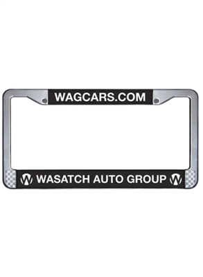 New Jersey 2 Step Raised Lettering Plastic License Plate Frame | Brushed Aluminum, Made in USA