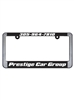 New York 2 Step Raised Lettering Plastic License Plate Frame | Brushed Aluminum, Made in USA