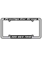Ohio 2 Step Raised Lettering Plastic License Plate Frame | Brushed Aluminum, Made in USA