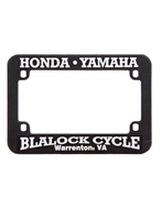 Motorcycle Raised Lettering License Plate Frames | Custom Plastic Frames