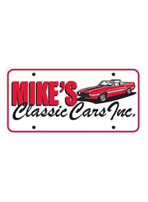 2 Color Plastic Display License Plates | .015 Thick Custom Promotional Plates