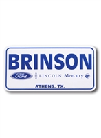 .030 Thick Plastic Display License Plates | Custom 1 Color Promotional Plates