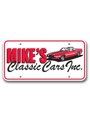 .030 Thick 2 Color Plastic Display License Plates | Custom Promotional Plates