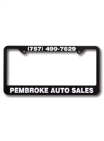 Custom Plastic License Plate Frame | Raised Lettering, 12 Style Options