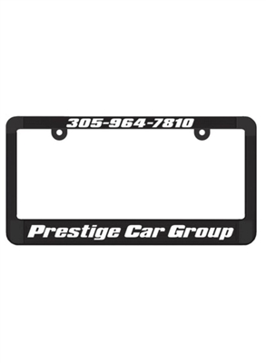 New York Raised Lettering Plastic License Plate Frame - Style A | Hot Stamped & Customizable