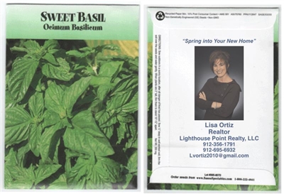 Sweet Basil Custom Printed Seed Packets