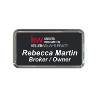 1.75"x3.25" Full Color Silver Frame Name Badge