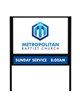 Double panel architectural aluminum sign frame system with powder-coated finish