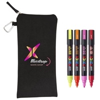 POSCA 4 Piece Neon Marker Set | Water-Based Paint Markers | Craft & Art Projects