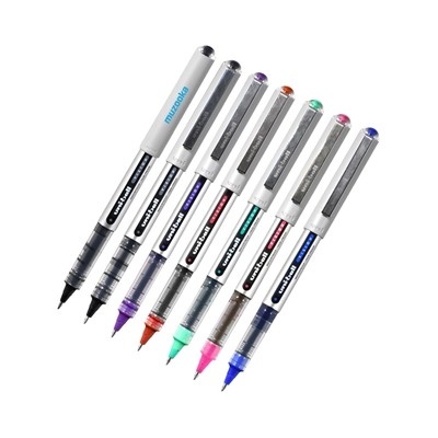 uni-ball Vision Roller Pen | 0.7mm Point | Water-Resistant Ink | Clear Ink Level