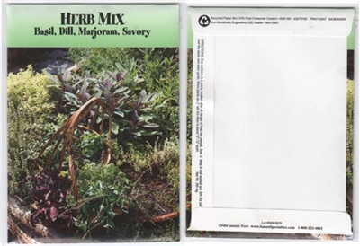 Herb Mix Seed Packets Blank