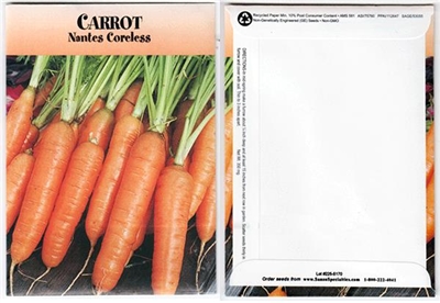 Carrot Vegetable Seed Packets - Blank