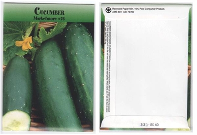 Cucumber Vegetable Seed Packets - Blank