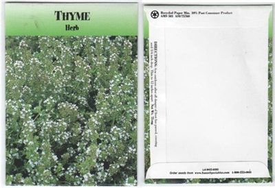 Thyme Herb Seed Packets - Blank