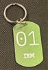 Light Green Anodized Engraved Dog Tag Key Tag CLOSEOUT