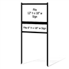 Metal Sign Frame w Single Rider 12" x 18"