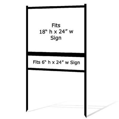 Metal Sign Frame with Single Rider 18" x 24" (3 Pack)