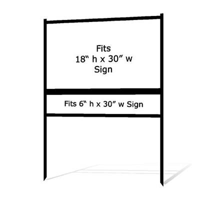 Metal Sign Frame w Single Rider 18" x 30"