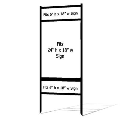 Metal Sign Frame w Two Riders 24" x 18"