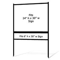 Metal Sign Frame w Single Rider 24" x 30"