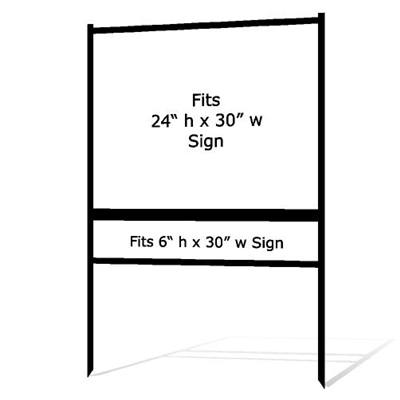 Metal Sign Frame w Single Rider 24" x 30"