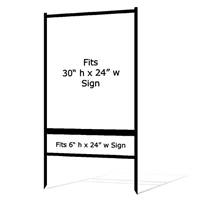 Metal Sign Frame w Single Rider 30" x 24"