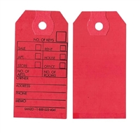 Red Key Tags w PROPERTY MANAGEMENT Print- Qty 1000