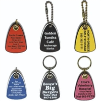 Teardrop Laser Engraved Key Tags