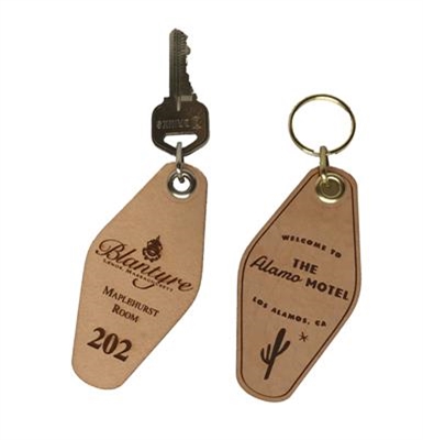 Hotel / Motel Leather Engraved Key Tags