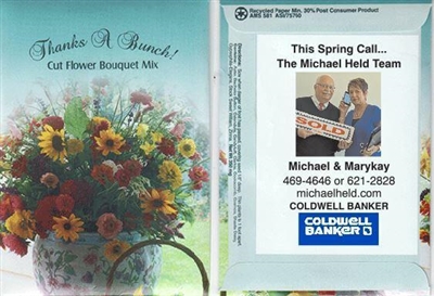 Thanks a Bunch! Cut Flower Bouquet Mix Custom Printed Packets