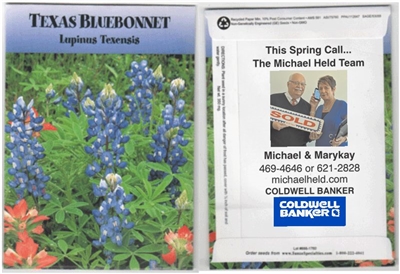 Texas Bluebonnet Personalized Seed Packets