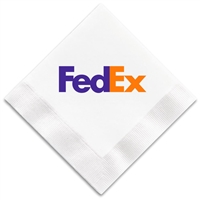 1-Ply White Beverage Napkin | Recycled Material Coin Edge Napkin