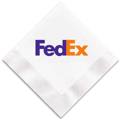 1-Ply White Beverage Napkin | Recycled Material Coin Edge Napkin