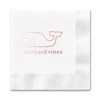 The 1-Ply Foil Stamped White Luncheon Napkin | Recycled & Elegant