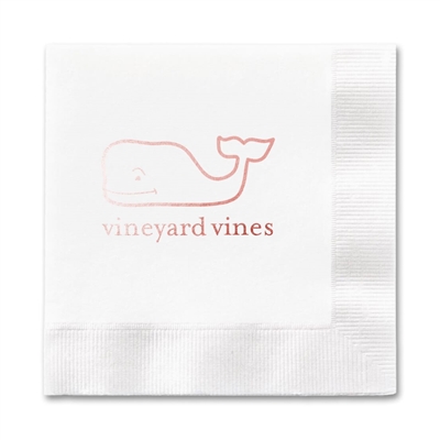 The 1-Ply Foil Stamped White Luncheon Napkin | Recycled & Elegant