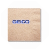 Foil Stamped 1-Ply Kraft Beverage Napkin | Elegant Recycled Hospitality Napkin