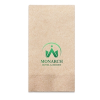 Foil Stamped 1-Ply Kraft Beverage Napkin | Elegant Recycled Hospitality Napkin
