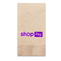 Foil Stamped 2-Ply Kraft Dinner Napkins | 1/8 Fold | Custom Logo Napkins